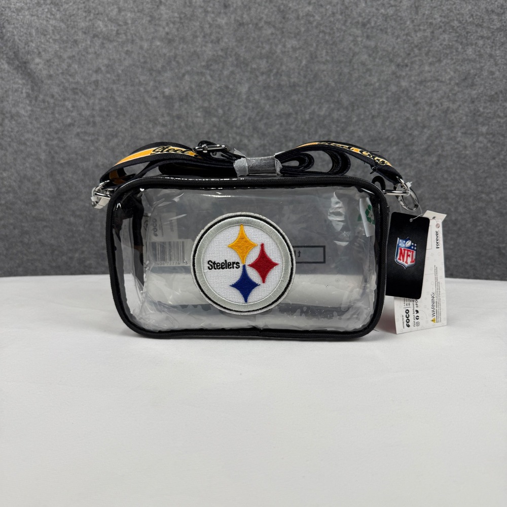 NFL Pittsburgh Steelers Clear Crossbody Stadium Bag FOCO Steel City Football NEW